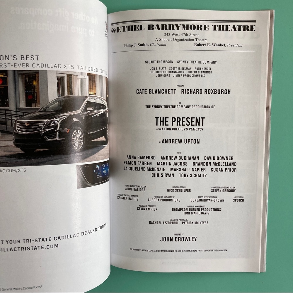 Cate Blanchett Richard Roxburgh Playbill The Present Andrew Upton Braodway 2016 - Picture 2 of 3